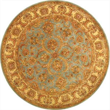 Safavieh 6 x 6 ft. Round- Traditional Heritage Blue And Beige Hand Tufted Rug HG811B-6R